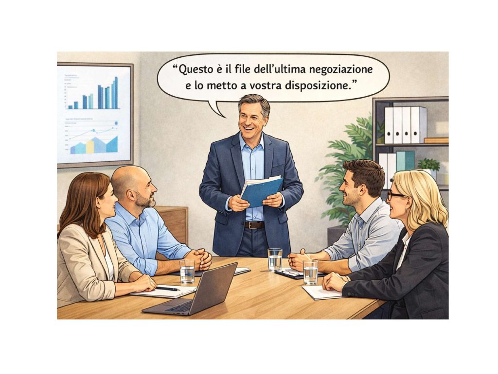 Tenere in evidenza le negoziazioni concluse come punto di partenza e di miglioramento per le trattative successive